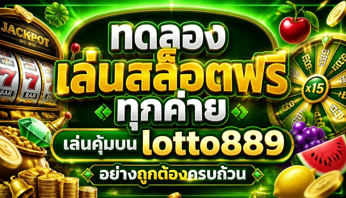 ทดลองเล่นสล็อตฟรีทุกค่าย เล่นคุ้มบน lotto889